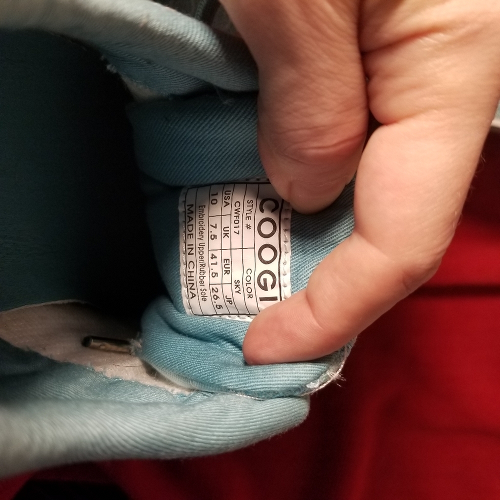 COOGI CWF017 sky blue knit casual sneakers - Picture 8 of 8